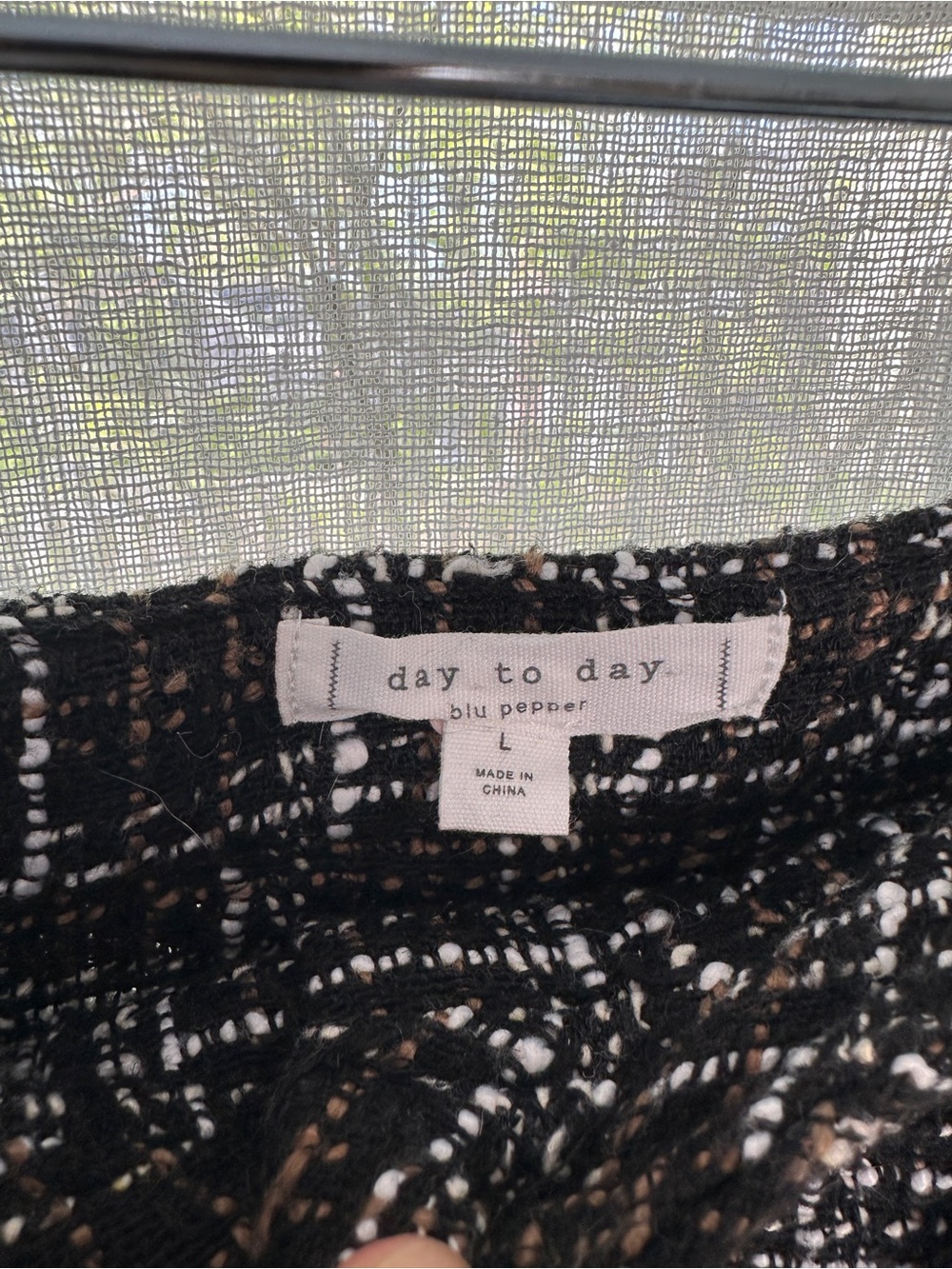 Day to Day Pepper Black and White Tweed Button-Front Mini Skirt - Picture 3 of 4